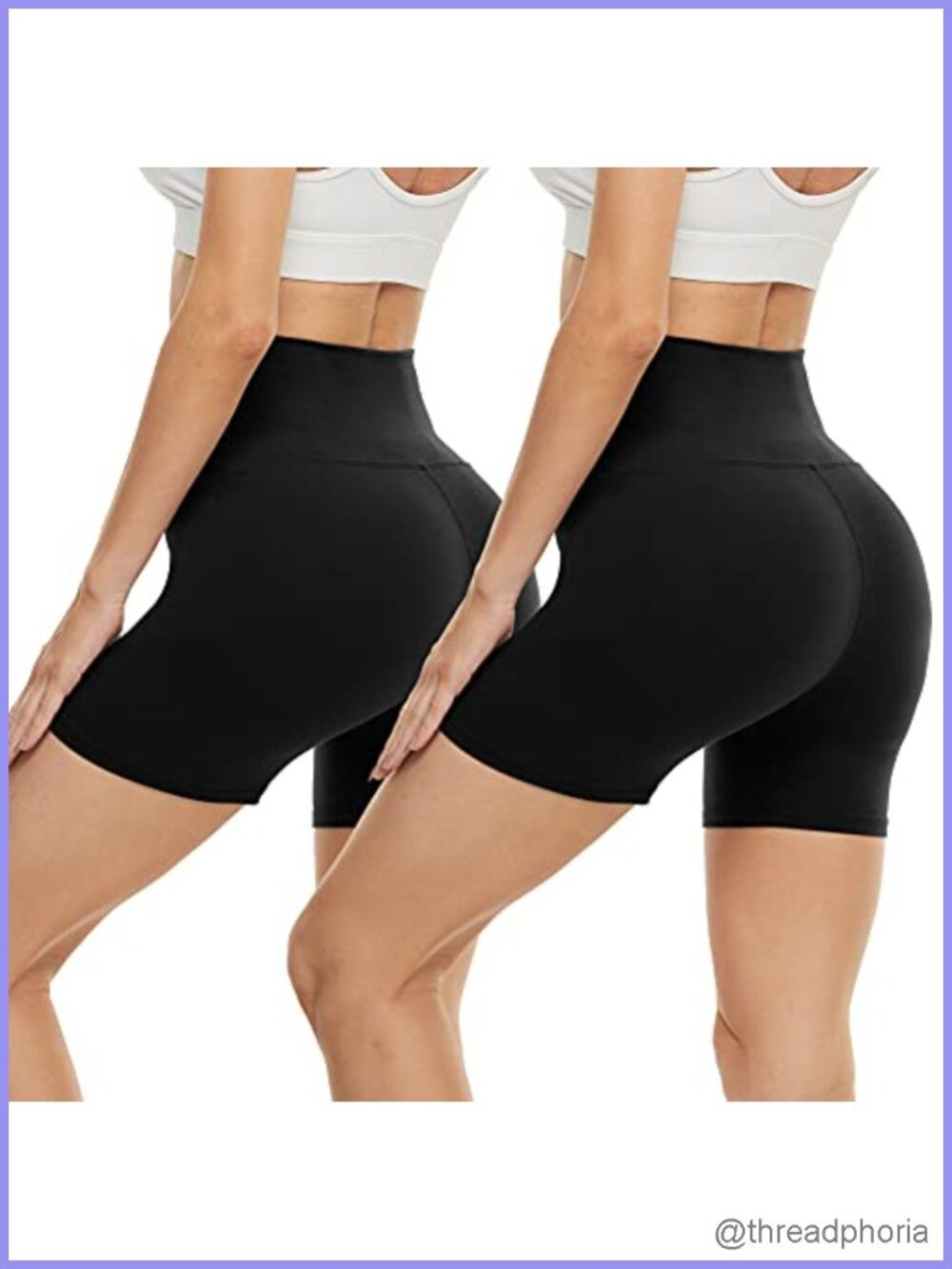 Women's 5" High Waist Biker Shorts - Athletic Workout Yoga Spandex